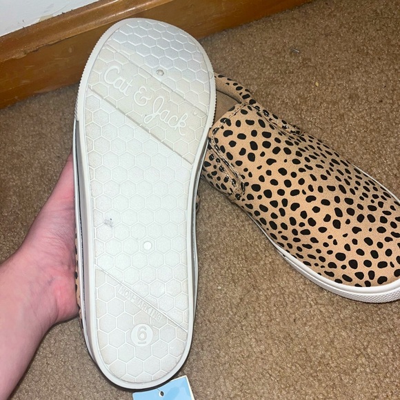 Tan/Black Spotted Slip-ons - Picture 3 of 3